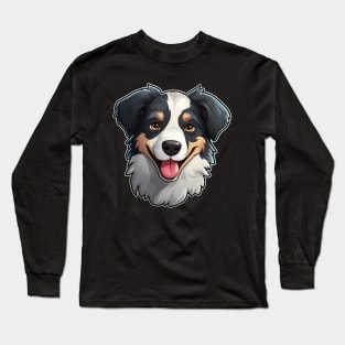 Cute Border Collie Dogs Funny Border Collie Long Sleeve T-Shirt